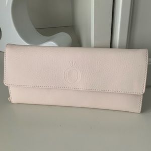 PANDORA Unforgettable Moments Pink Travel Jewelry Case Organizer Clutch Leather